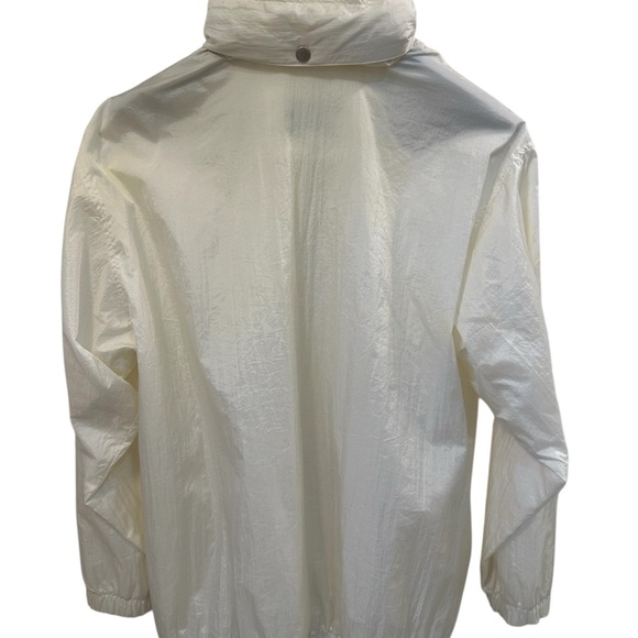 Vintage MS Cambridge Hooded Jacket Hidden Full Zip Snap Buttons Pockets Size Med - Picture 6 of 14